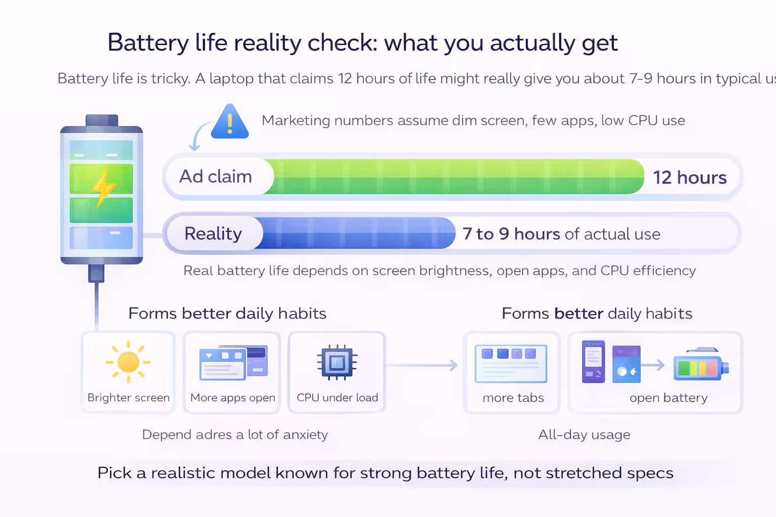 Battery life illustration